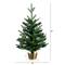 2ft. Pre-Lit Artificial Classic Christmas Tree with 35 Warm White LED Lights in Gold Decorative Planter